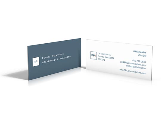 FPI Business Cards corporate identity stationery stystems